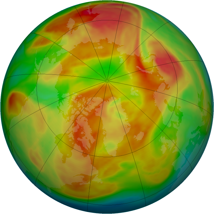 Arctic ozone map for 27 March 2006